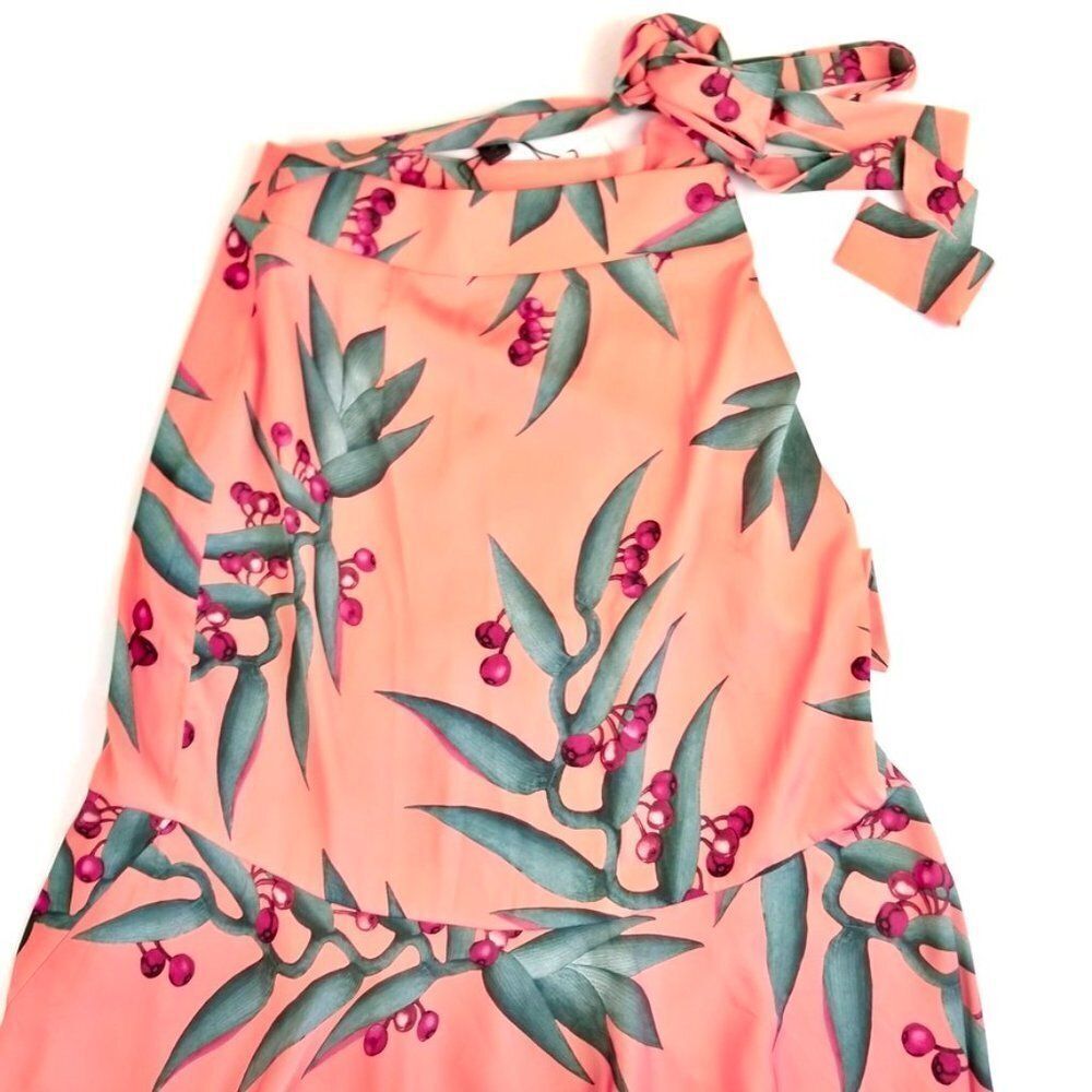 NWT PatBO Heliconia Coral Wrap Top and Maxi Wrap Skirt Matching Set Small Resort - Picture 15 of 16